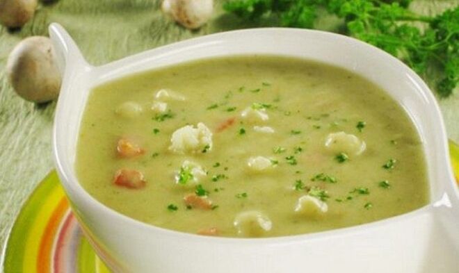 Daržovių sriuba dietos meniu sergant kasos pankreatitu